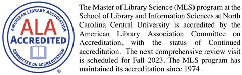 Masters Of Library Sciences Degree Program General Overview The North Carolina Central