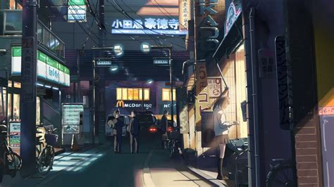 anime night street wallpapers top free anime night street backgrounds wallpaperaccess