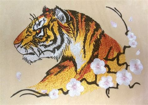 Machine Embroidery Design Tiger PES Instant download 6x10 | Etsy
