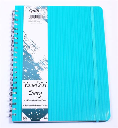 Quill A4 Visual Art Diary Premium With Pocket 120 Page Black