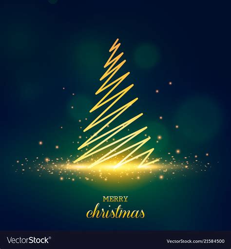 Christmas Tree Postcard Background Royalty Free Vector Image