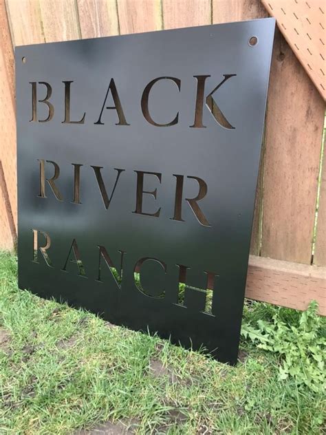 Custom Metal Ranch Entrance Sign Personalized Etsy Entrance Sign