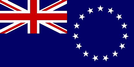 Early flags that were used across the empire (in particular the then thirteen colonies which would later become the united states of america) tended to variations of the red and blue ensigns of great still currently used as the flag for the island. Cook Islands