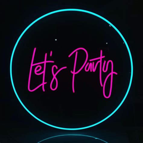 Lets Party Neon Sign Light Lets Party Sign Flex Neon Etsy