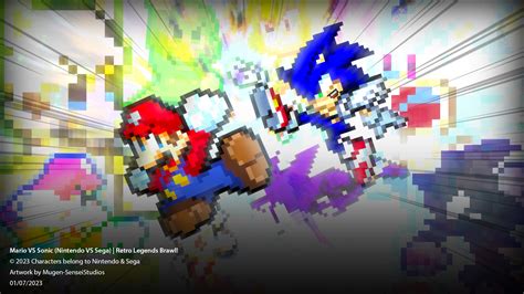 Mario Vs Sonic Retro Legends Brawl 2023 By Mugen Senseistudios On