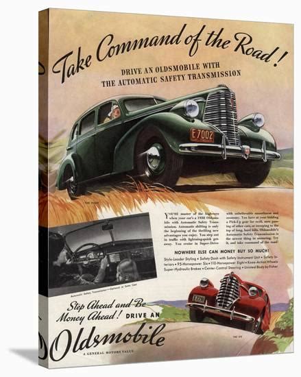 Gm Oldsmobile Command The Road Stretched Canvas Print