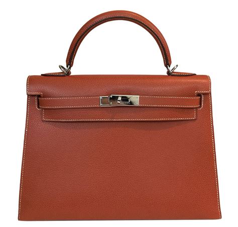 Hermès Sellier Kelly 32 Epsom Bag In Brique Baghunter