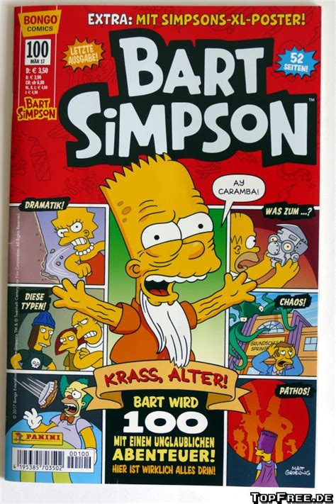 Bart Simpson Comics 100 Letzte Ausgabe Ay Caramba Topfreede