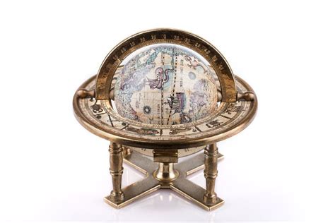 Antique World Globe Stock Image Image Of Longitude Close 91886875