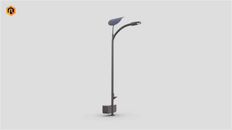 Solar Street Light Buy Royalty Free 3d Model By Rescue3d Assets