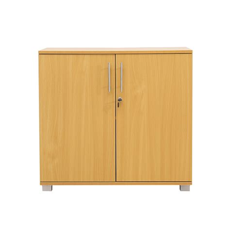 Sd Iv07 Beech 2 Door Storage Cabinet Locking Doors 750mm