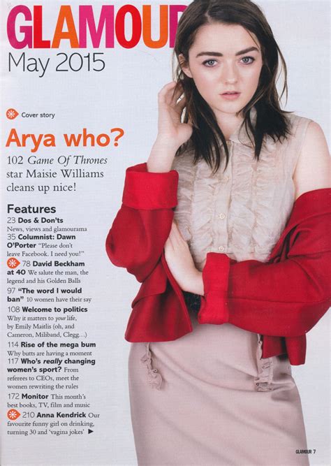 Maisie Williams Glamour Magazine Uk May 2015 Issue • Celebmafia
