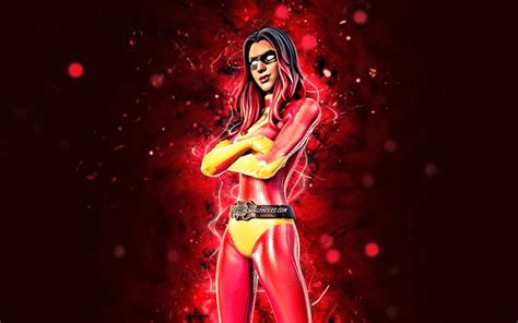 Complete list of all fortnite skins ⚡️ live update 【 chapter 2 season 7 🚀 patch 17.20 】 🔥 hot, exclusive & free skins on ️ ④nite.site Download wallpapers Joltara, 4k, red neon lights, 2020 ...