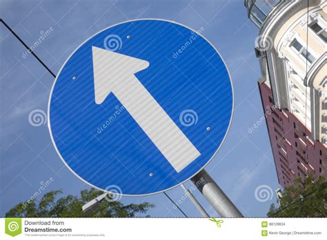 One Way Traffic Sign Stock Photo Image Of Forward Positive 88128634