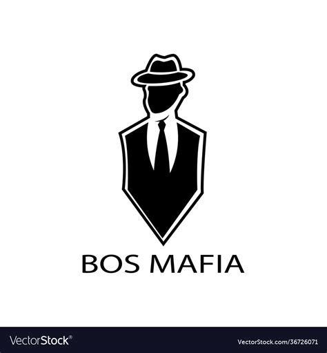 Mafia Logo Man In Hat Royalty Free Vector Image