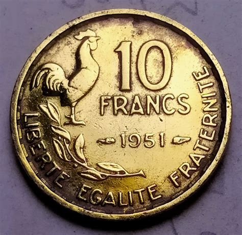 10 Francs 1951 Fourth Republic 1946 1958 France Coin 17409