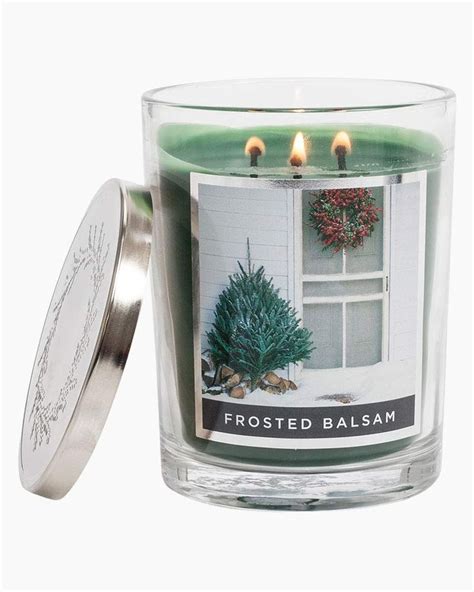 frosted balsam candle jars candles balsam