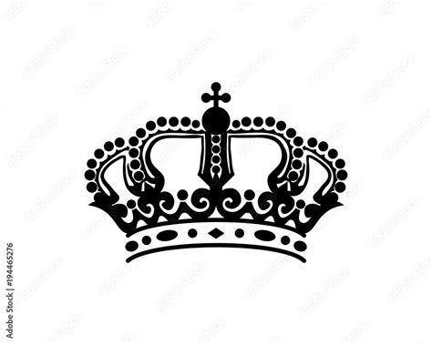Luxury Classic Line Art Crown King Or Queen Sign Symbol Silhouette Logo