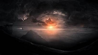 Dark Fantasy Landscape Painting Atmosphere 4k Ultra