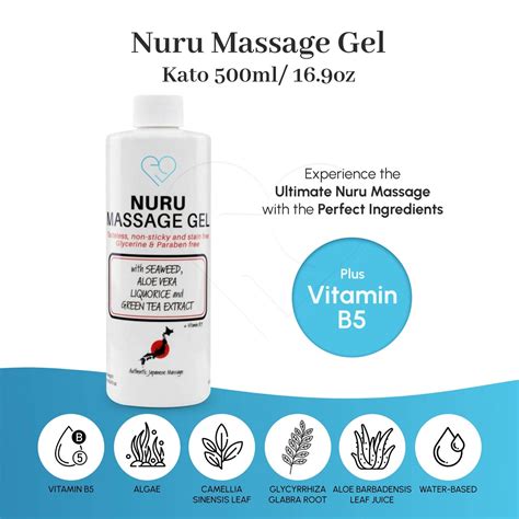 Nuru Massage Gel Ml Bottle With Aloe Vera Seaweed Greentea Liquorice Ebay