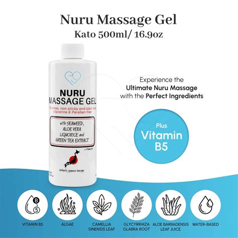 Nuru Massage Gel Ml Bottle With Aloe Vera Seaweed GreenTea Liquorice EBay