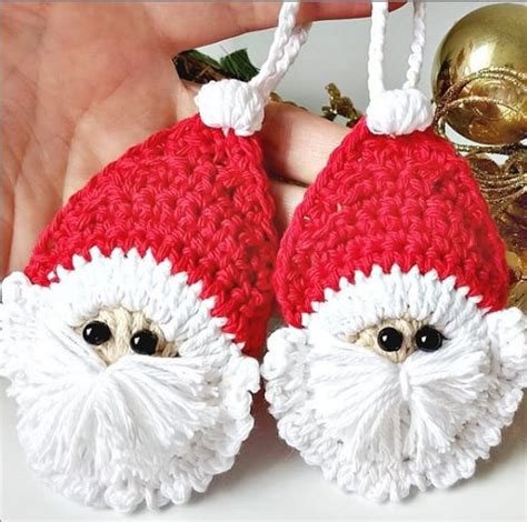 Crochet Lovely Santa Claus Faces Crochet Ideas