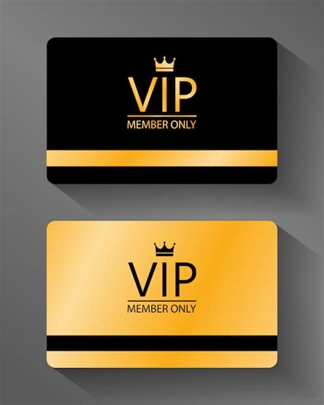 Premium Vector Vip Member Card Gold And Black