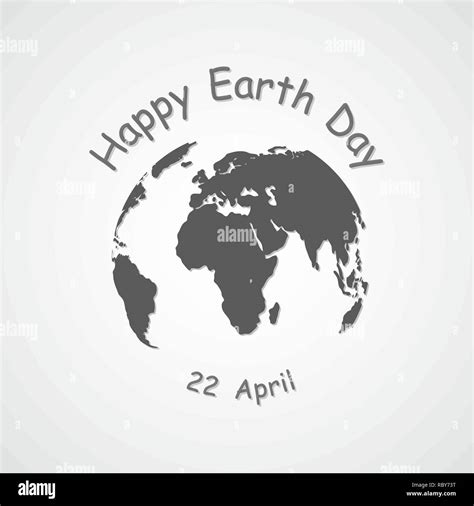 Feliz Día De La Tierra Un Banner Con Globe Y Rotulación Ilustración