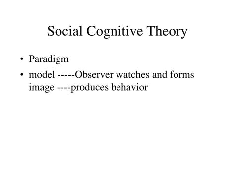 Ppt Social Cognitive Theories Of Career Development Powerpoint
