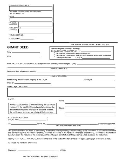 Grant Deed Form California Fill Out And Sign Printable Pdf Template