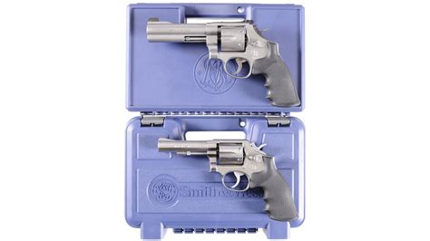 Two Smith And Wesson Da Revolvers W Cases Rock Island Auction