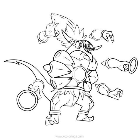 Hoopa Pokemon Coloring Pages Sketch Coloring Page