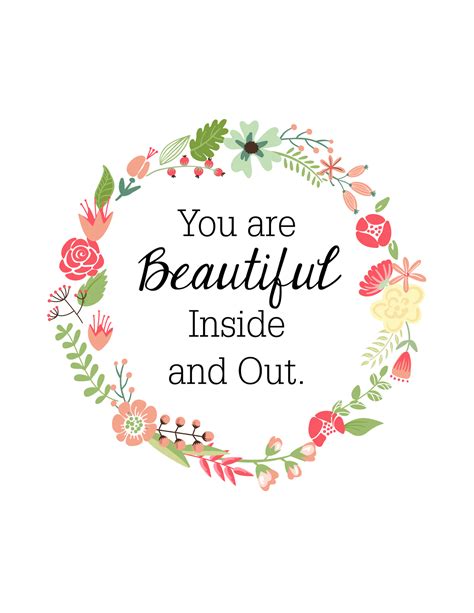 Oh So Lovely You Are Beautiful Inside Out Free Printable The Words