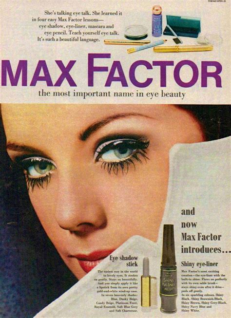 Max Factor Cosmetics Ad 1960s Hair And Makeup Vintage Makeup Ads