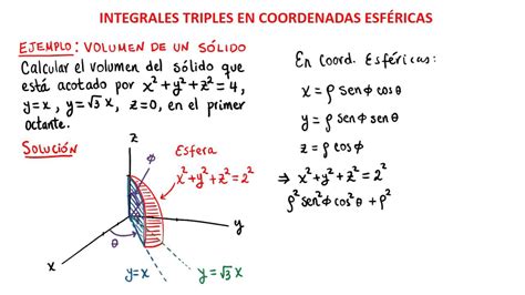 Integrales Triples Coordenadas Esfericas Ejercicios Resueltos Pdf