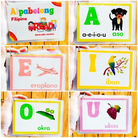 Filipino Alphabet Abakada Laminated Educational Flash Cards Lazada Ph
