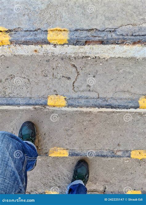 Climbing Concrete Stairs Stock Image Image Of Stairs 242225147
