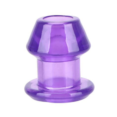 24 Jelly Hollow Tunnel Butt Plug Stretcher Dilator Anal Trainer Sex