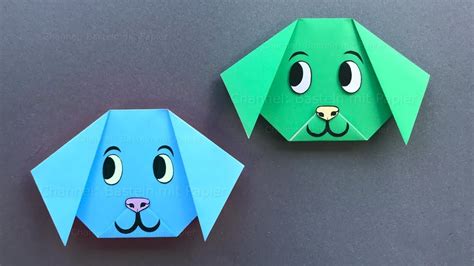 Origami Hund Basteln Mit Papier YouTube