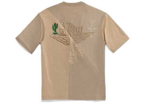 Travis Scott Cactus Jack X Jordan T Shirt Khakidesert 919 Kicks