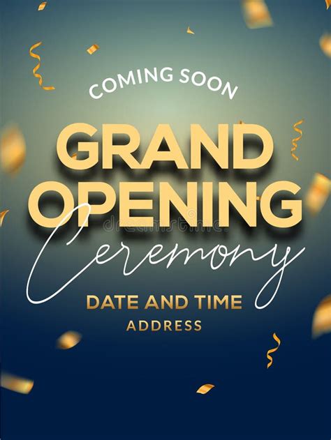 Grand Opening Ceremony Poster Concept Invitation Grand Opening Event