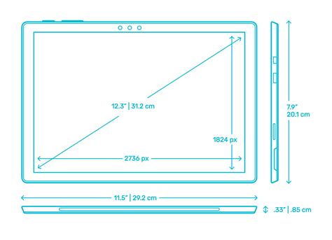 Microsoft Surface Computers Dimensions And Drawings