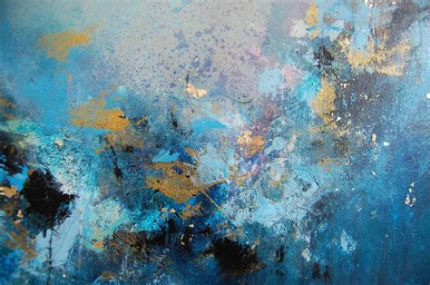 Original Abstract Painting Blue Abstract Painting Modern Canvas Art Large Canvas Painting