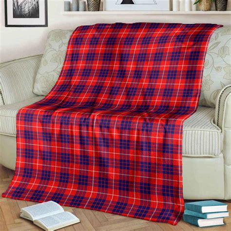 Scottish Hamilton Modern Clan Tartan Blanket