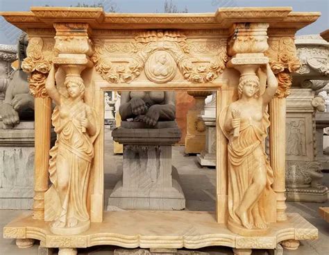 Homeadvisor partner · models for any budget · easy to assemble Expensive Antique Fireplace Mantels Natural Stone Yellow ...