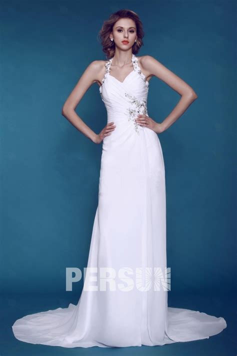 Amazing shiny white pearls medium wedding sash for bride ceinture de robe de mariée moyenne en satin blanc cinturones de satén blanco con perlas de estilo clásico stupefacente bianco lucido perle. Günstig A-Linie Neckholder Empire Perlen verziertes ...