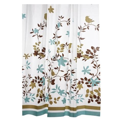 Waterproof Polyester Flower Printed Shower Curtain With Plastic