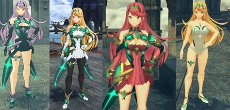 Carbon Massive Melee Pyra Style And Radiant Beach Costumes Mythra Xenoblade Chronicles