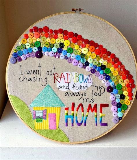 Crafts Made With Buttons Upcycle Art