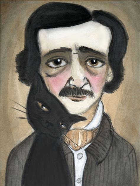 Edgar Allan Poe And The Black Cat Poe Literary Portrait Literary